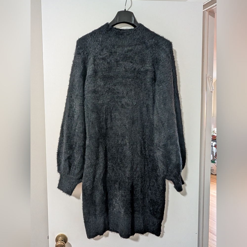 Bardot Black Fuzzy Sweater Dress